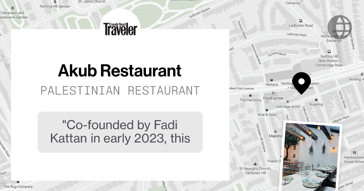 Akub Restaurant shared by @cntraveler on Postcard