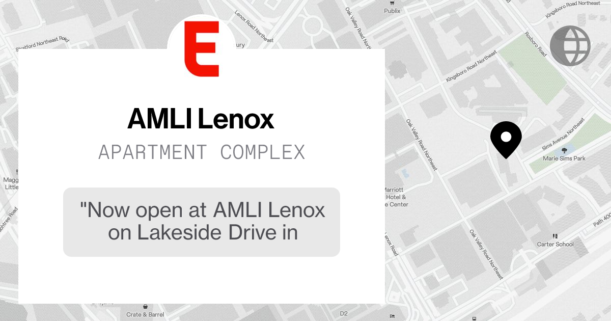 AMLI Lenox shared by @eater on Postcard
