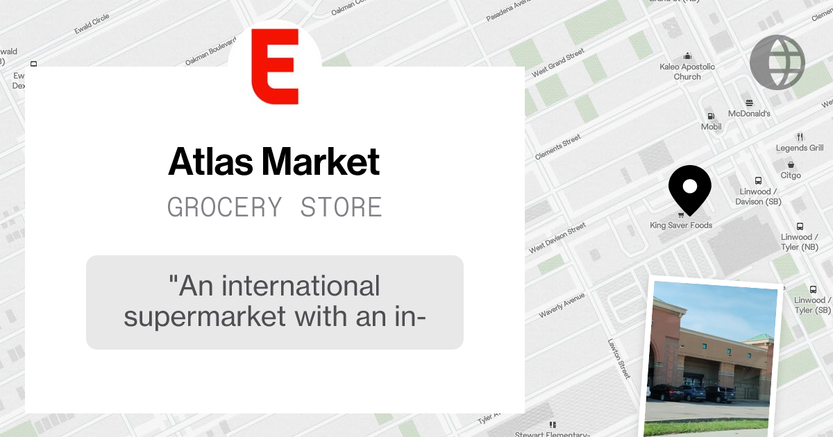 Atlas Market shared by @eater on Postcard